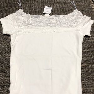H&M lace top tee
